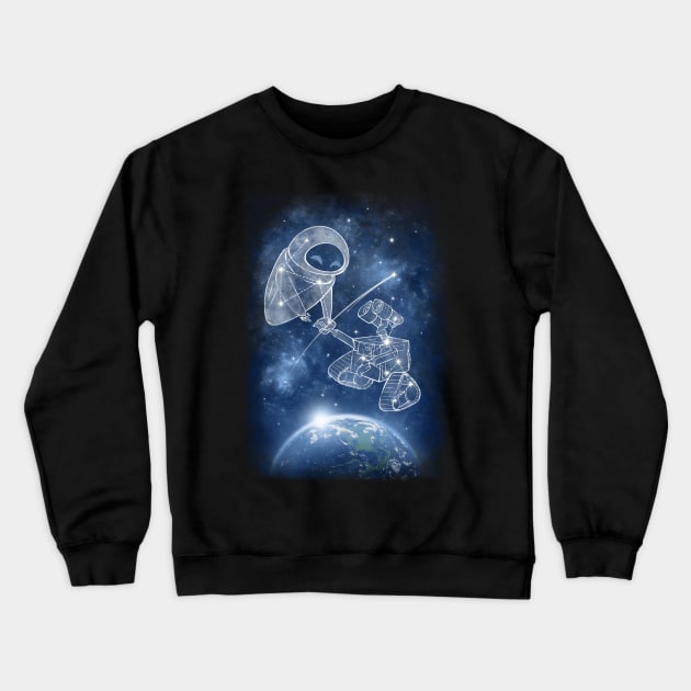 Starry Dancing Sky Crewneck Sweatshirt by ChocolateRaisinFury